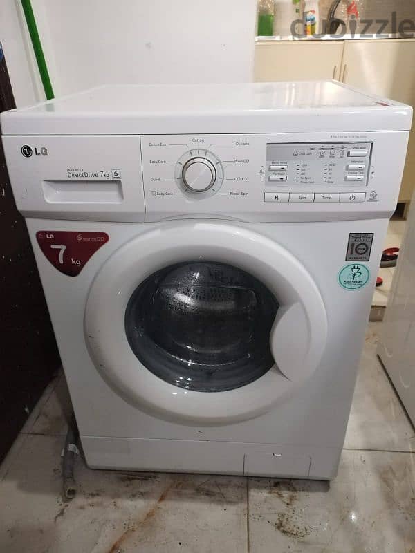 Lg front load washing machine direct drive. 7kg 0