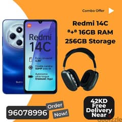 Redmi 14C 256GB Storage ⁸+⁸ 16GB RAM MediaTek Helio G81 Ultra 516Mah 0