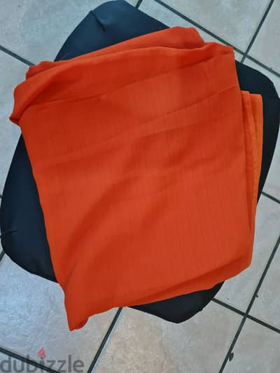 Orange Crepe Material 3 Mtrs Double Width