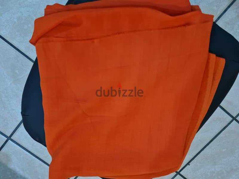 Orange Crepe Material 3 Mtrs Double Width 1