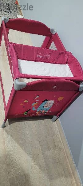 Baby Crib, Baby bed with changing tray