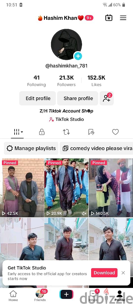 Tiktok Account for sale 40K Followerrss account 1