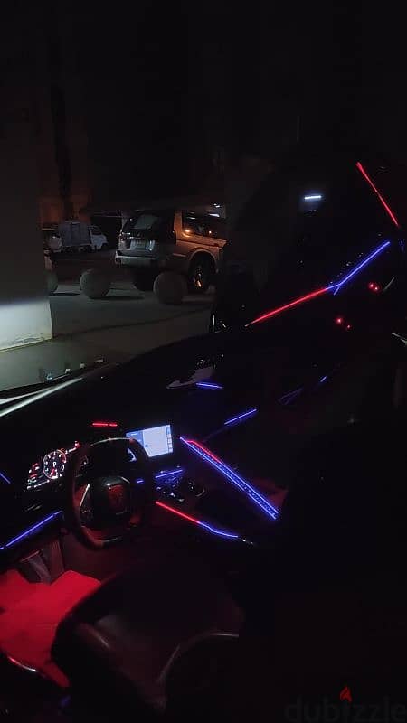 CAR INTERIOR RGB LED DESIGN  تصميم داخلي للسيارة بتقنية LED RGB 4