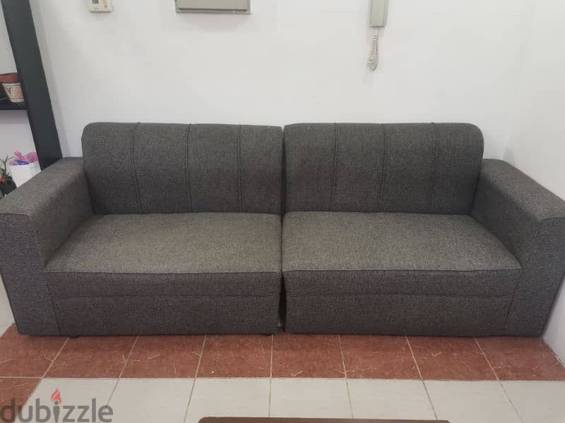 2pc 3 seater sofa and center table 0