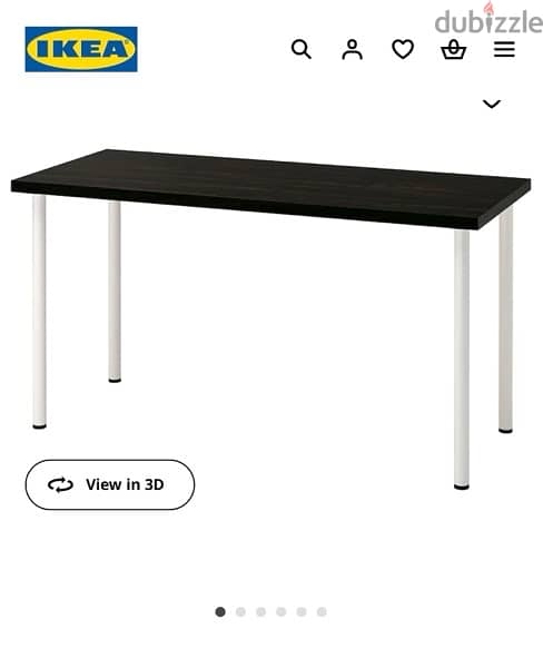 two ikea desks (black desk and white desk) 0