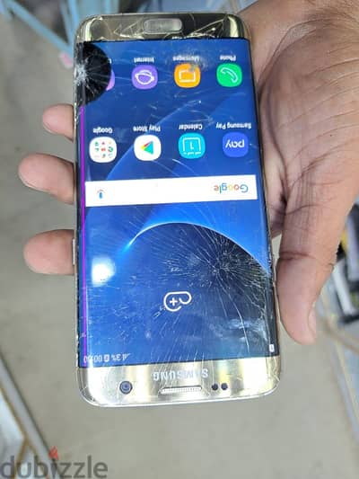 s7 edge working need change lcd and charging port back glass