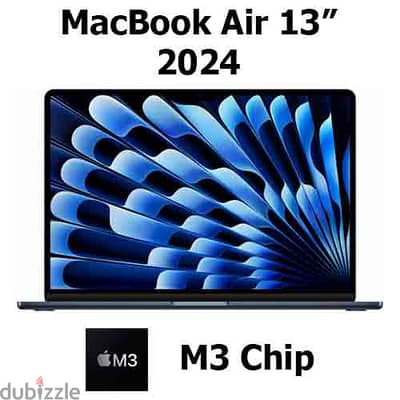 Macbook Air/M3 Processor/8GB RAM/512GB SSD/2024 model