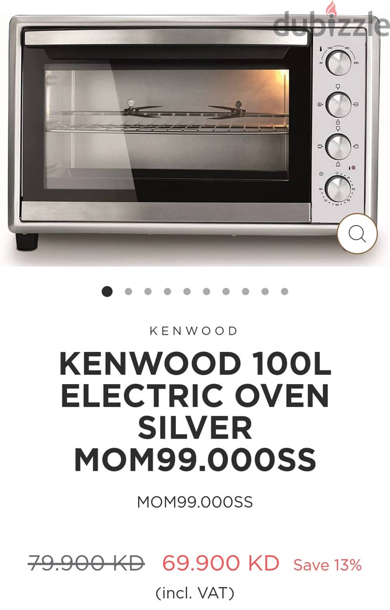 Kenwood Electric Oven 100 Liters Like New 3