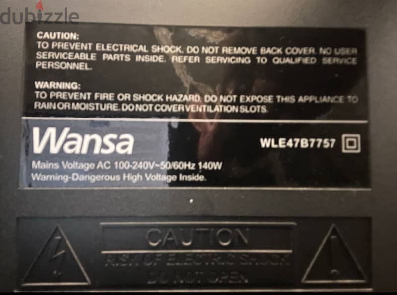 WANSA 47 INCH TV  +   TV TROLLEY 2