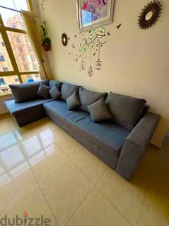 L shape good condition sofa 0