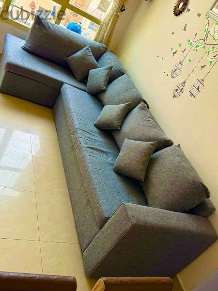 L shape good condition sofa 3