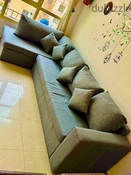 L shape good condition sofa 4