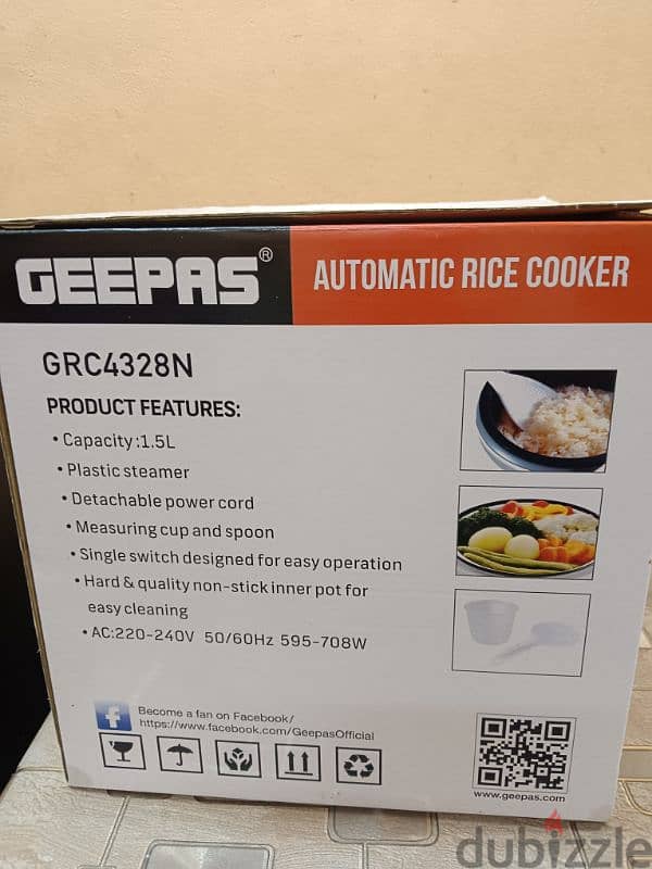 GEEPAS automatic Rice cooker 7