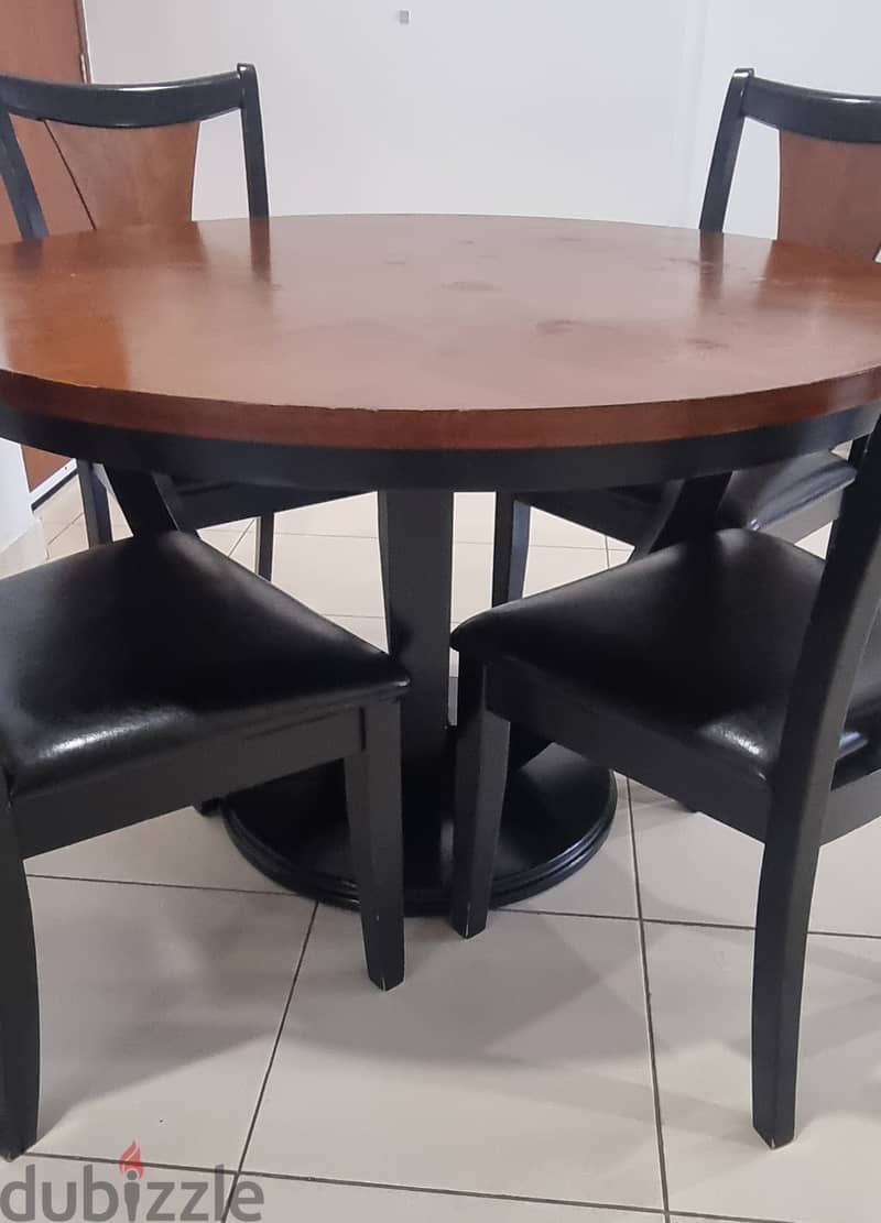 Ikea Wooden Dining Table with 4 Chairs 2