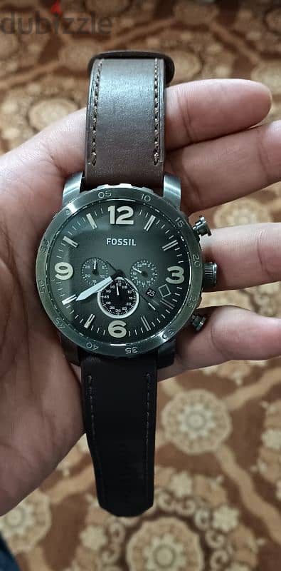 Fossil JR1424 Leather Strap Analog Watch 4