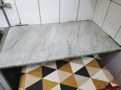 Marble top with wall stand