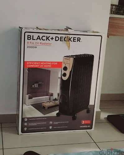 black & dacker 9 fin  oil heater