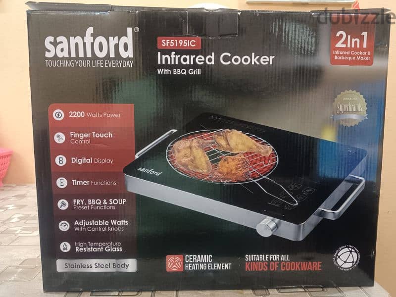 Sanford infrared cooker with BBQ grill 2