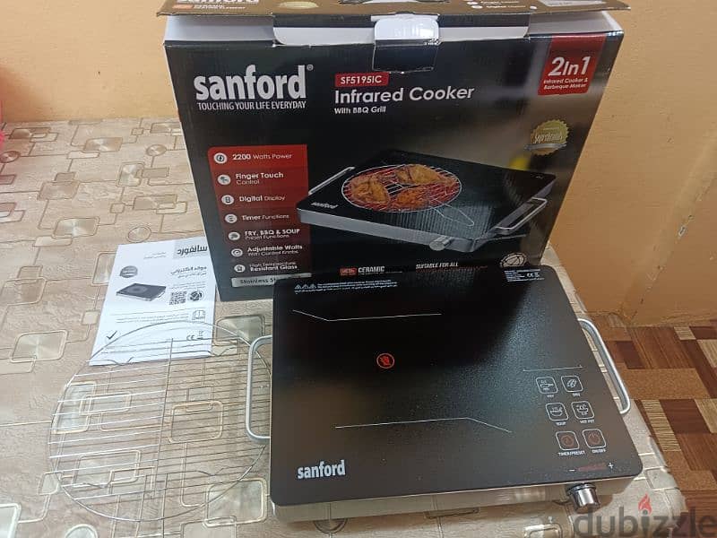 Sanford infrared cooker with BBQ grill 4