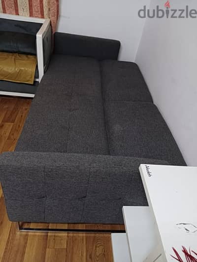 BRANDED SOFA CUM BED IN EXCELLENT CONDITION AND BIG TRAVEL BAG