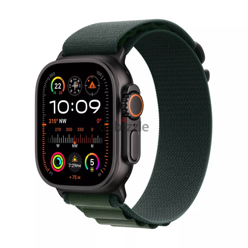 Apple Watch Ultra 2 GPS + Cellular 49mm Black Titanium Case with Dark 0