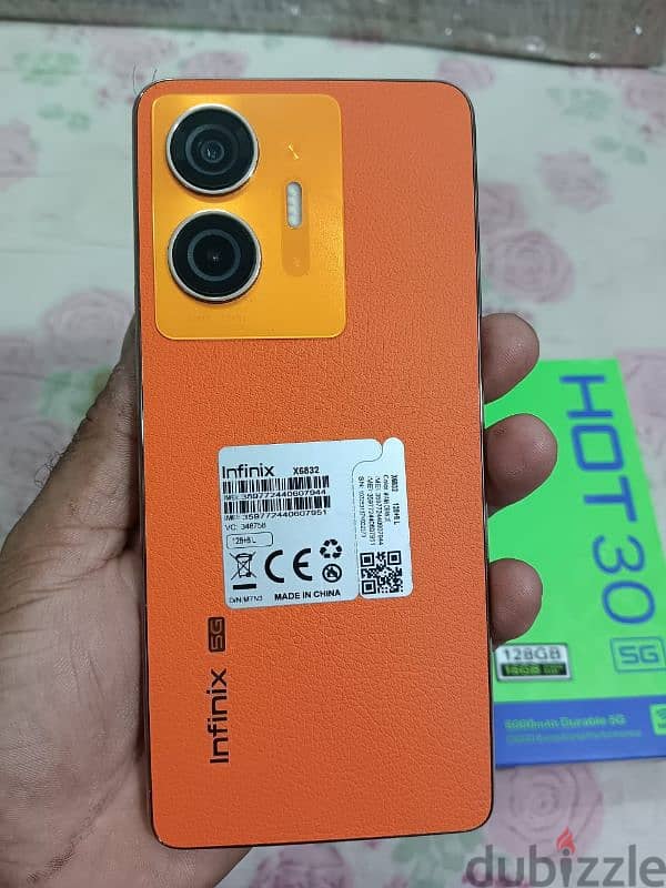 Exchange Infinix hot 30 5g 8gb 128gb leather back  under warrenty 0