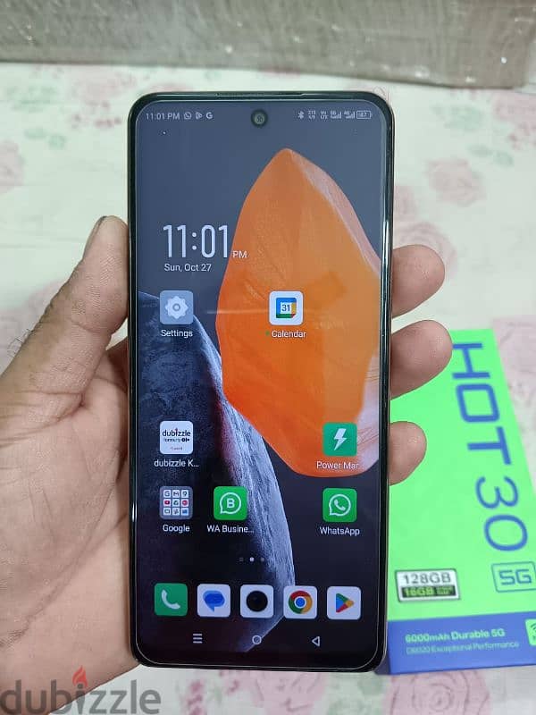 Exchange Infinix hot 30 5g 8gb 128gb leather back  under warrenty 2