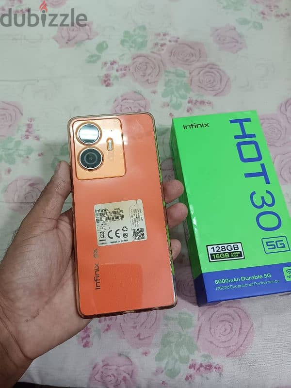 Exchange Infinix hot 30 5g 8gb 128gb leather back  under warrenty 5