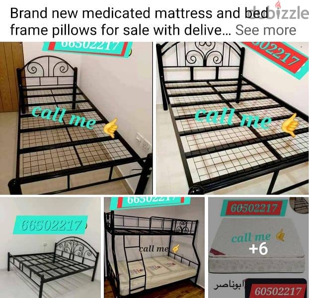 new medicated mattress and bed frame 66502217  All size available 9