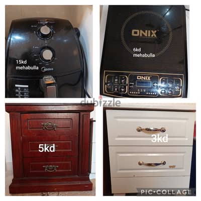 Induction cooker,air fryer,and bed side locker for sale