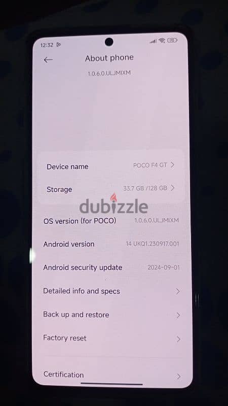 Xiaomi Poco F4 GT As K50 128 gb 6