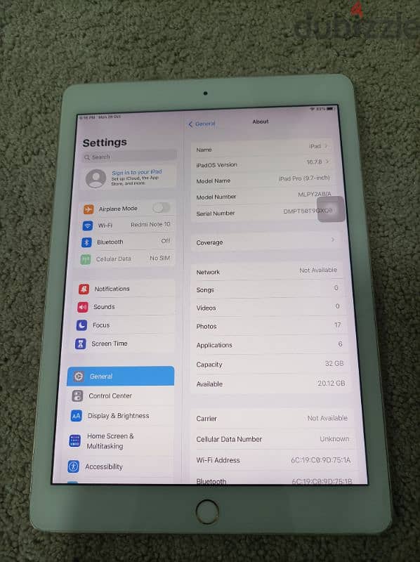 iPad PRO (9'7. )(GB 32 SIM card 1