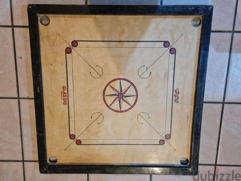 MANKER Carrom Board 34inches Square NO COINS 0