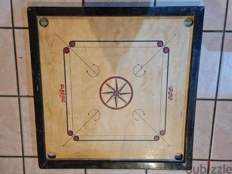 MANKER Carrom Board 34inches Square NO COINS 1