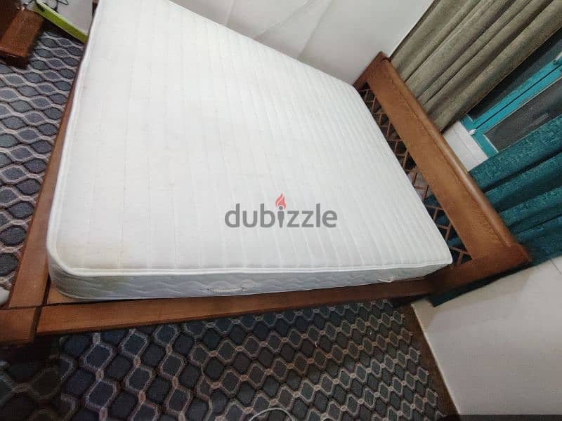 ON SALE pure URGENT SALE wooden bed with mattress from spring air 4