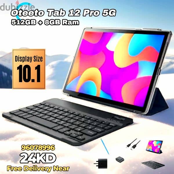 Oteeto Tab 12 Pro 5G 512GB + 8GB Ram 0