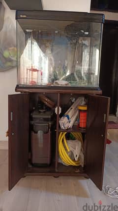 Acquarium with stand,filter and accessories for sale 0