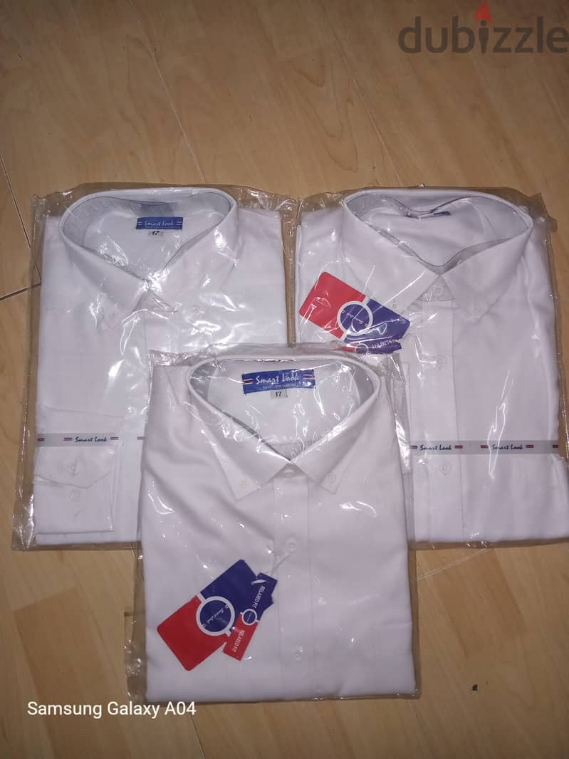 Men's cotton white shirts xxl 3pcs 1