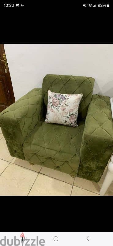 Green sofa for sell very good condition 1