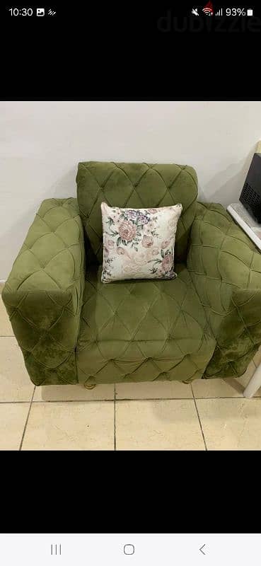 Green sofa for sell very good condition 2