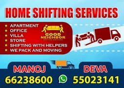 shifting service and packing and moving also 0