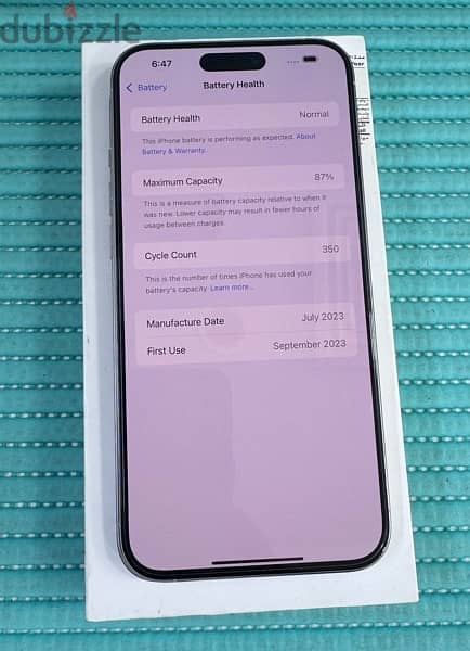 iPhone 15 Pro Max 256 GB White titanium Used ! 7