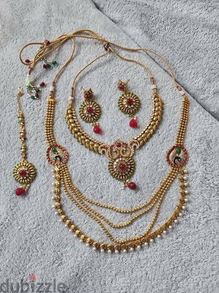 Brand new artificial temple jewellery set 0