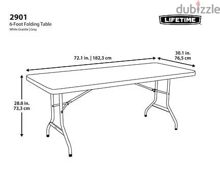 BRAND NEW Lifetime Outdoor Folding Table (2 PC's) for CAMPING 2