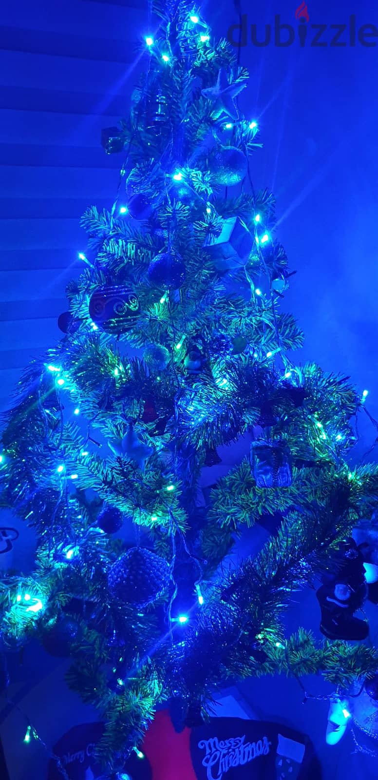 X mas tree with lights and decoration for sale 4