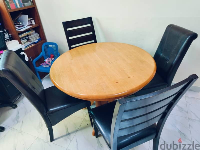 Dining Table with chairs and Room heater for sale Abu Halifa 2