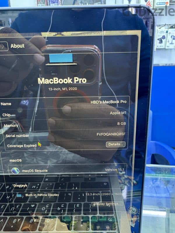 MacBook pro m1 512gb 8gb ram like new BH92 % 6