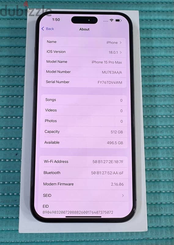 iPhone 15 Pro Max 5G 512 GB Naturel  titanium Used! 6