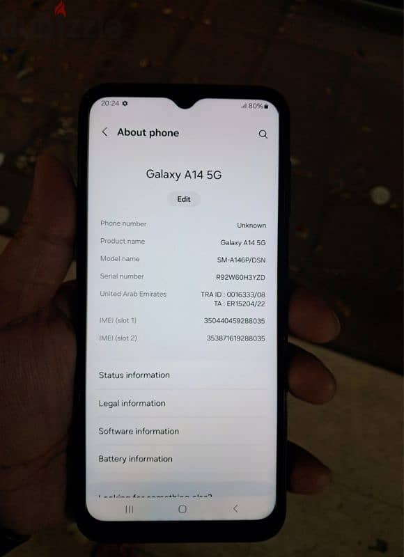 Samsung Galaxy A14.5G with 4+4gb ram 128gb memory 3