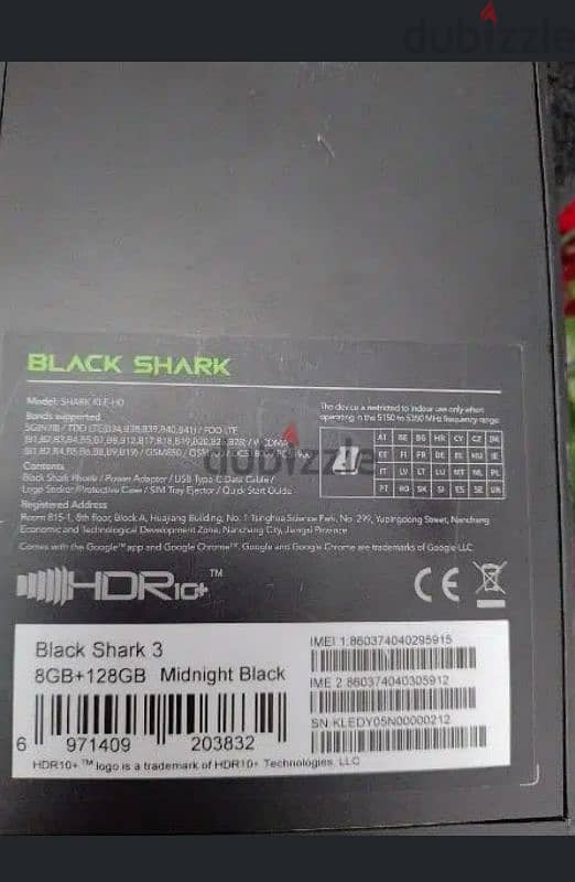 black shark 3 with box orginal charger 1